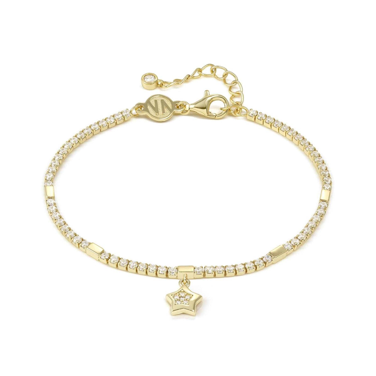 Nomination Gold Petit Sparkle Star Tennis Bracelet