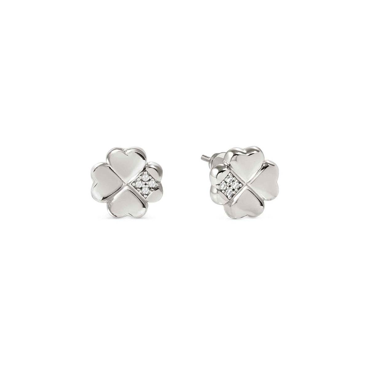 Nomination Silver Petit Sparkle Clover Stud Earrings