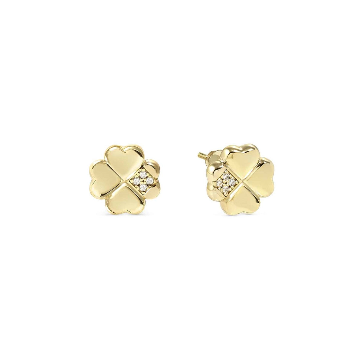 Nomination Gold Petit Sparkle Clover Stud Earrings