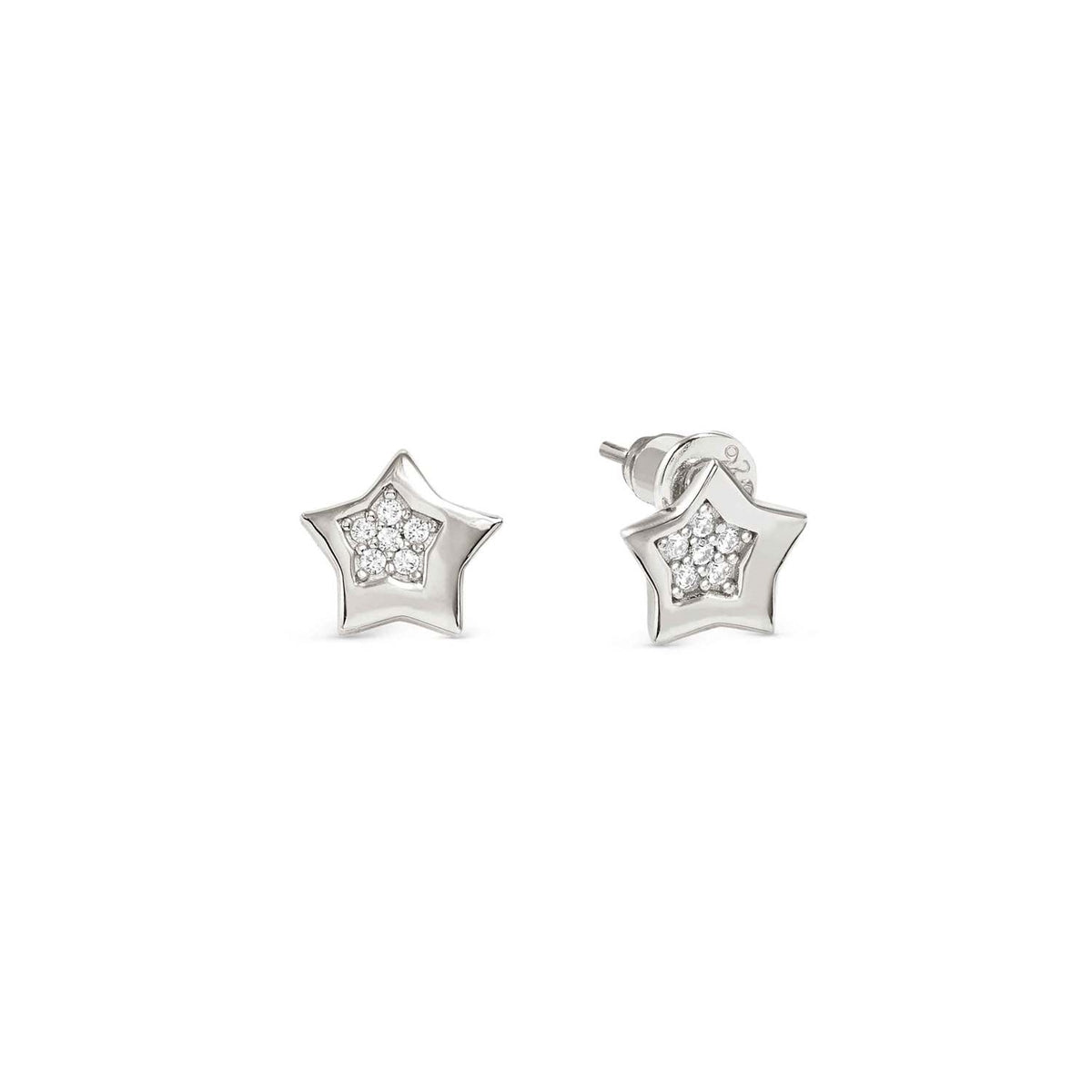 Nomination Silver Petit Sparkle Star Stud Earrings
