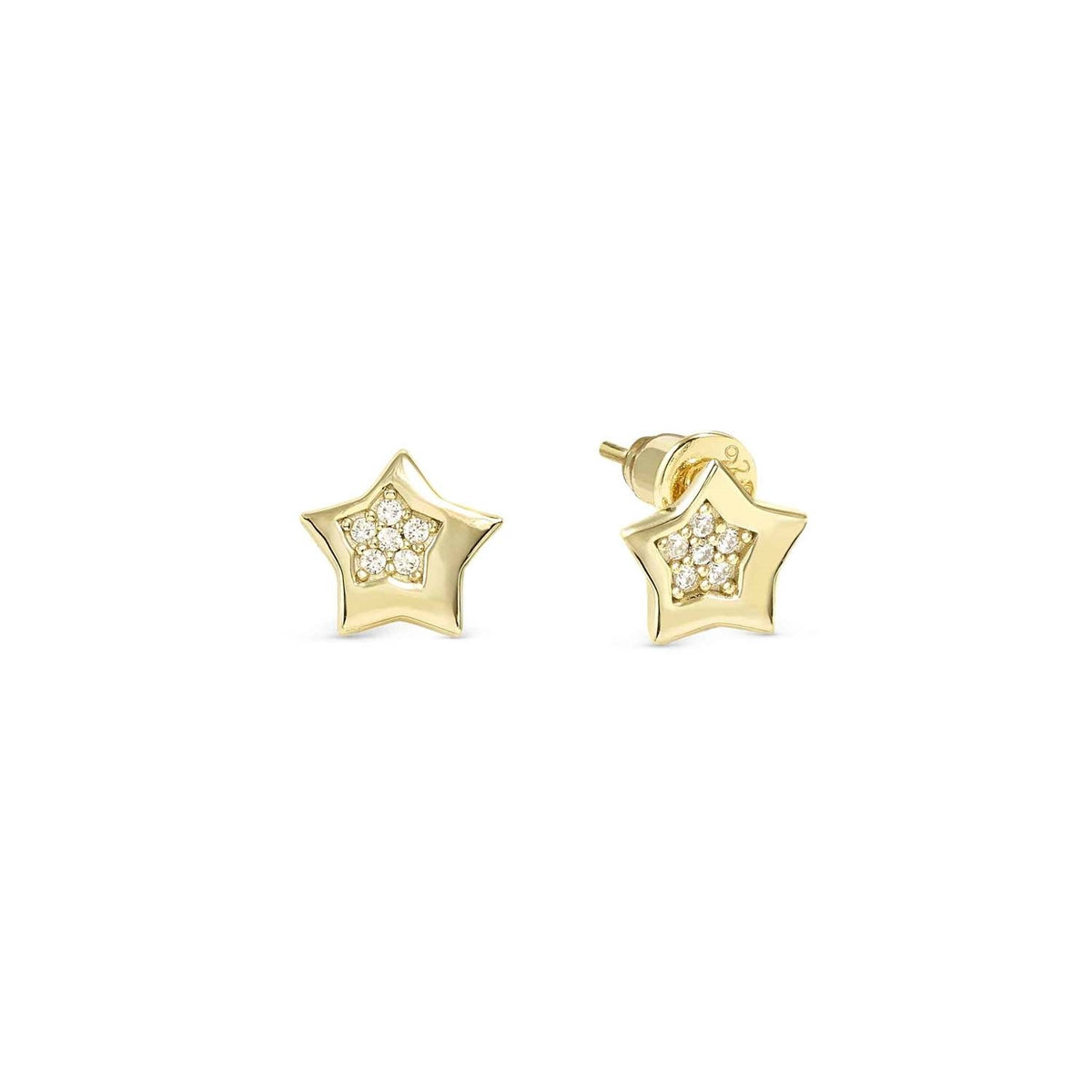 Nomination Gold Petit Sparkle Star Stud Earrings