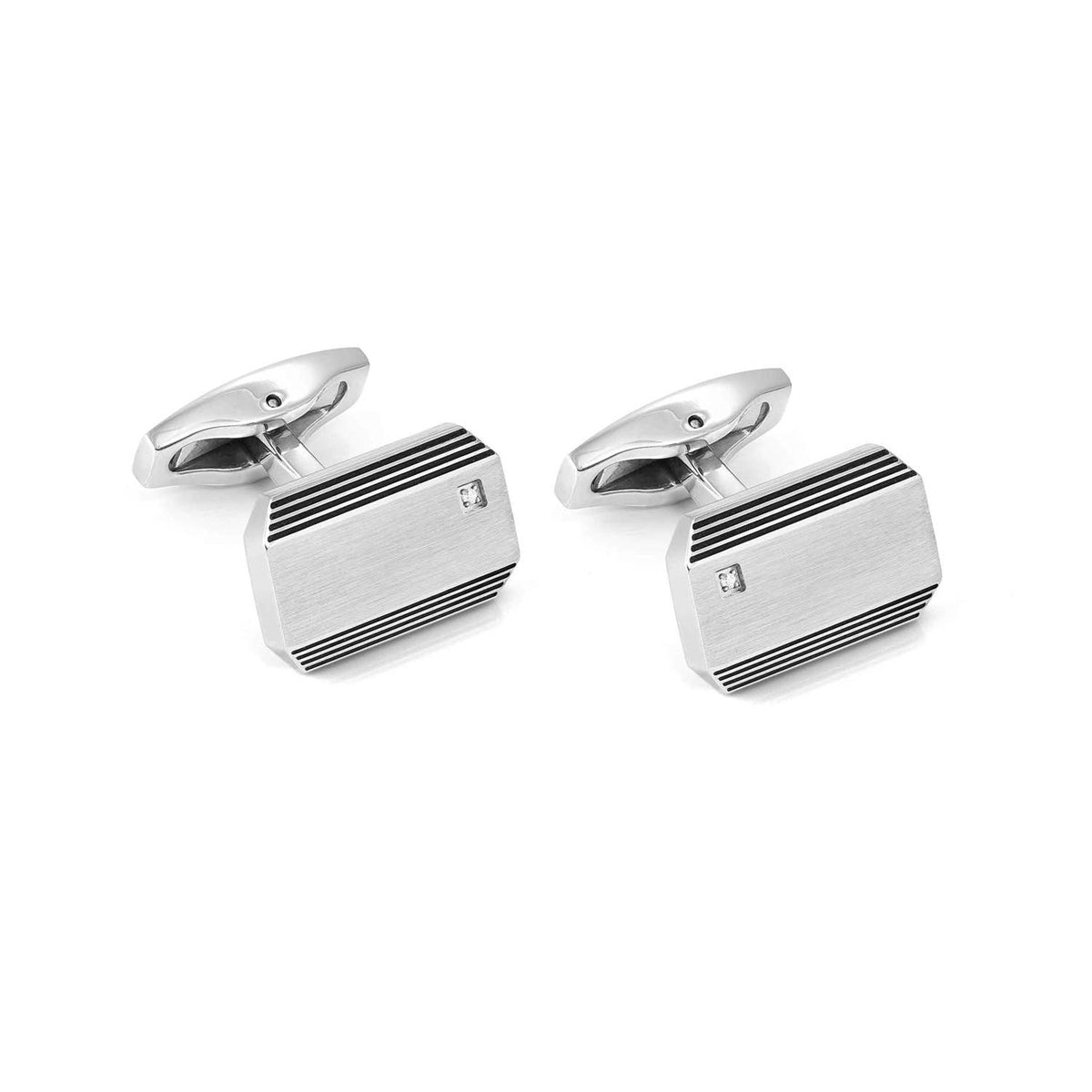 Nomination Strong Diamond Rectangle Cufflinks