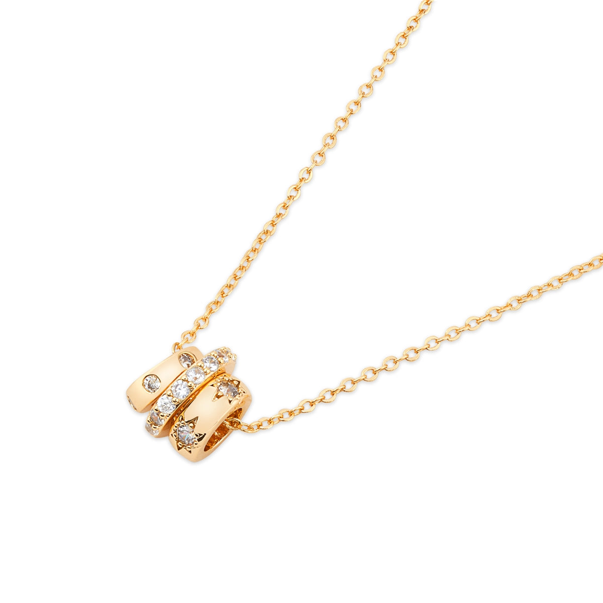 August Woods Gold CZ Loops Pendant Necklace
