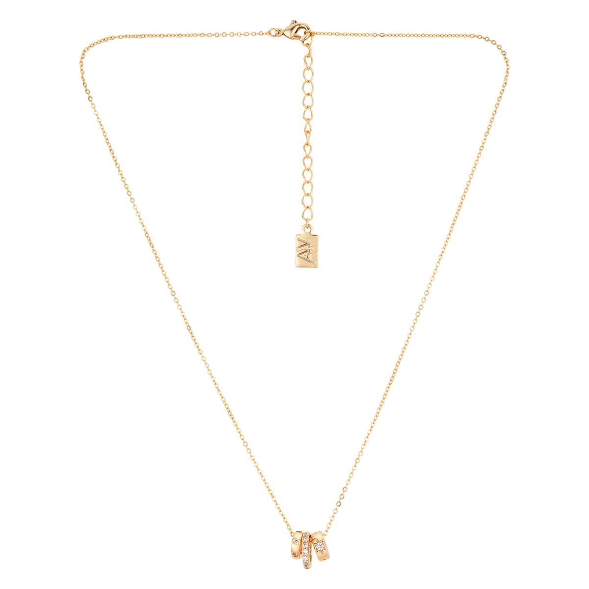 August Woods Gold CZ Loops Pendant Necklace