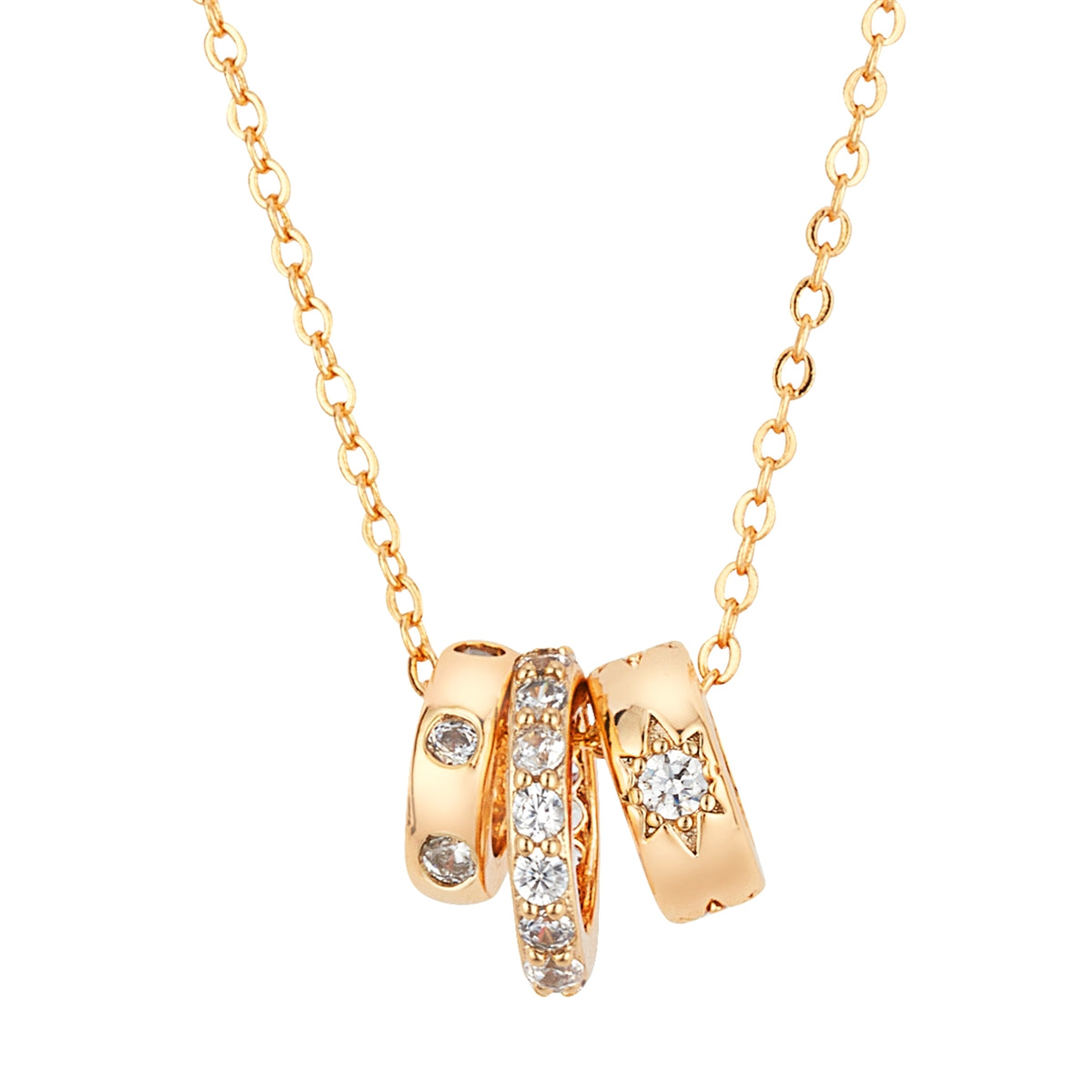 August Woods Gold CZ Loops Pendant Necklace