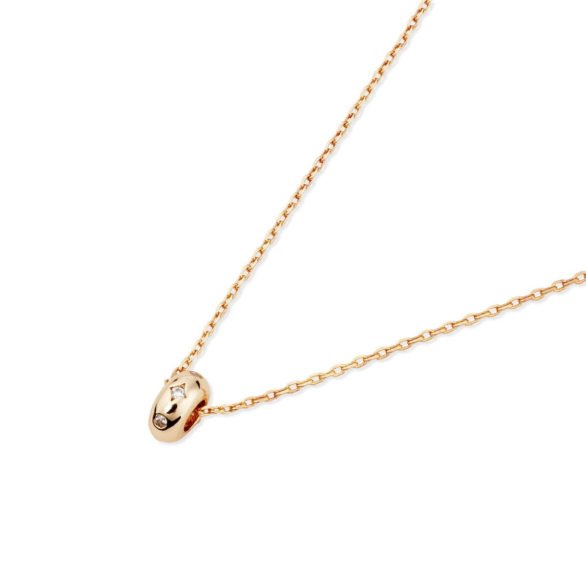 August Woods Gold CZ Ring Pendant Necklace
