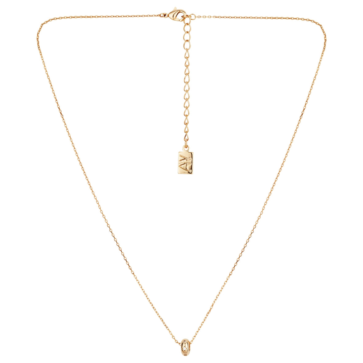 August Woods Gold CZ Ring Pendant Necklace