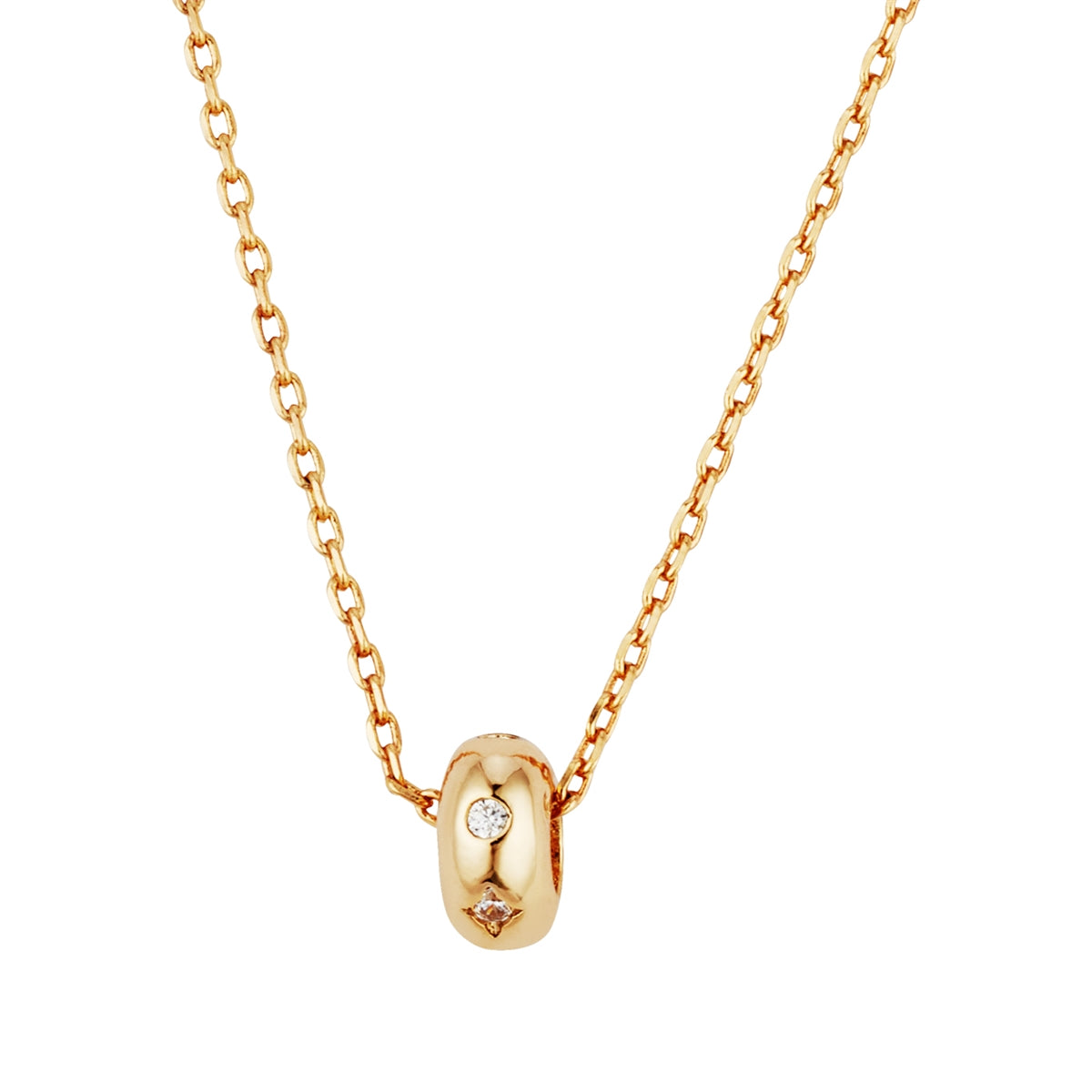 August Woods Gold CZ Ring Pendant Necklace