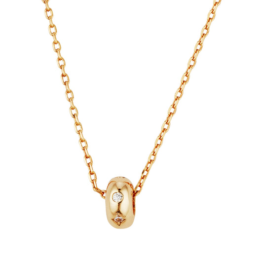 August Woods Gold CZ Ring Pendant Necklace