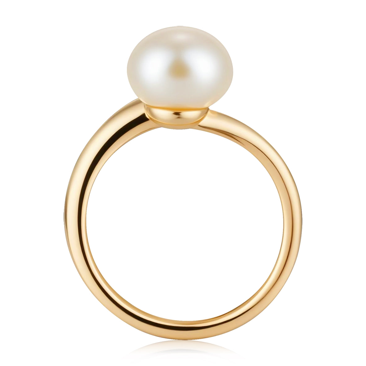 August Woods Gold Adjustable Freshwater Pearl Teardrop Ring