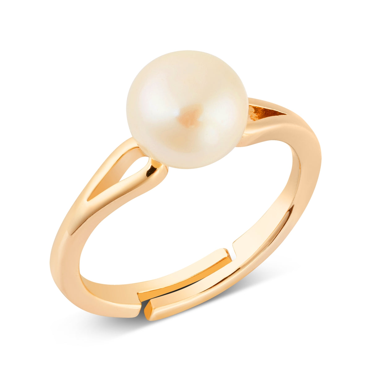 August Woods Gold Adjustable Freshwater Pearl Ring