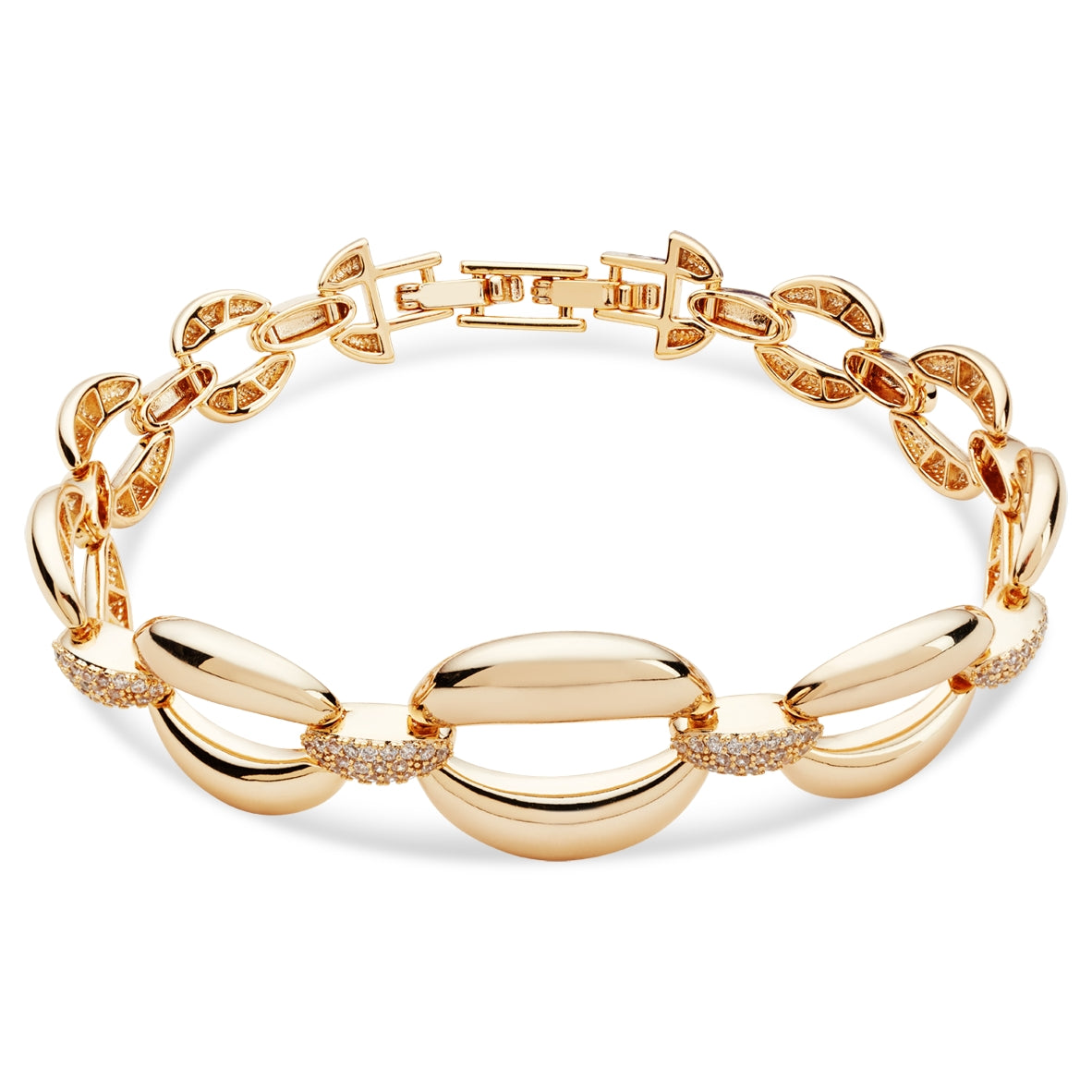 August Woods Gold Chunky Chain Oval Bracelet