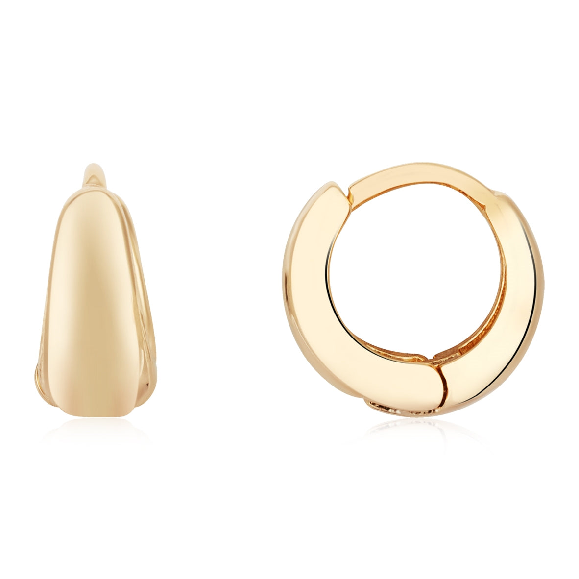 August Woods Gold Mini Puffed Huggie Hoop Earrings