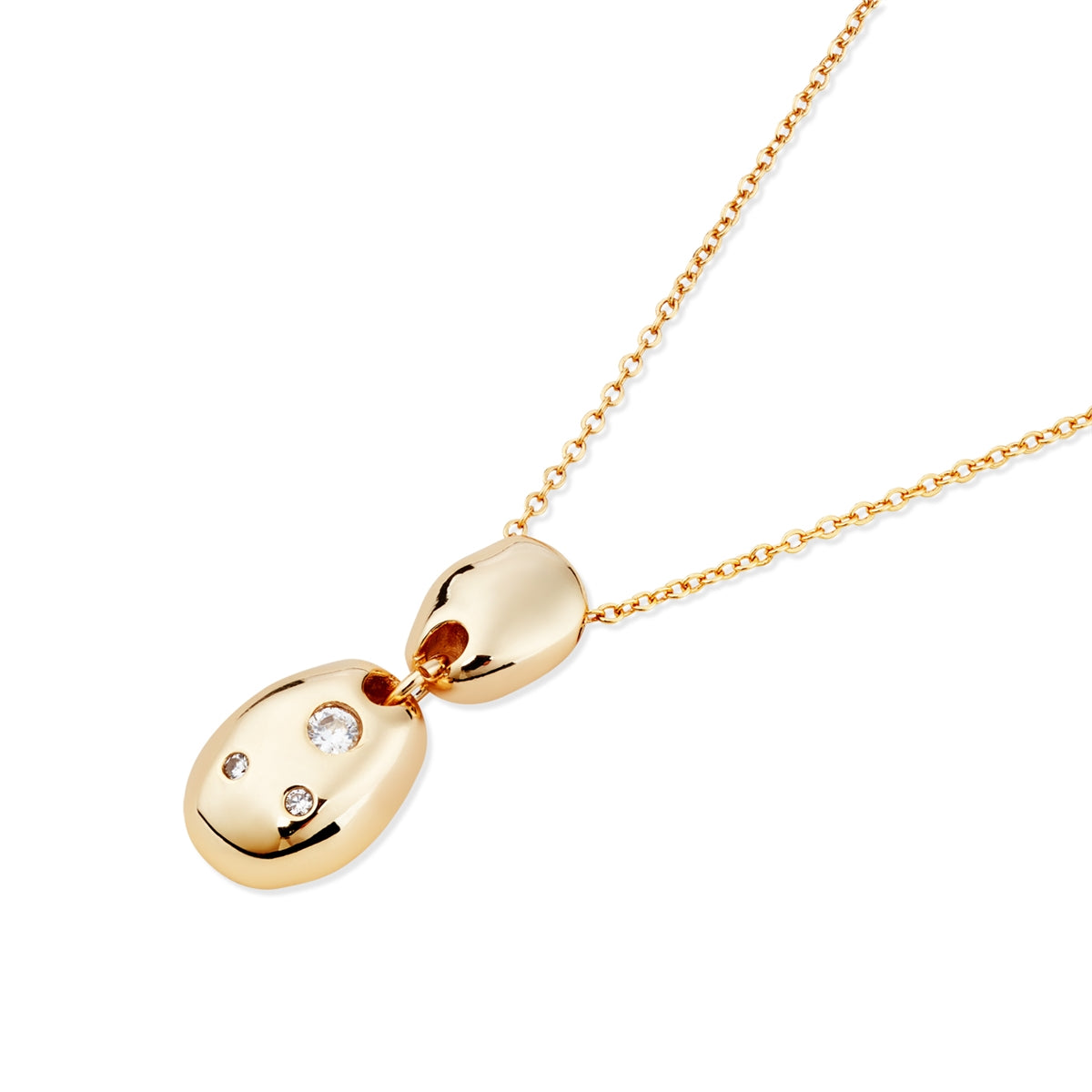 August Woods Gold Pavé Molten Necklace