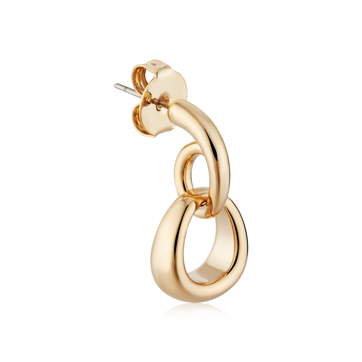 August Woods Gold Oval Chunky Drop Earrings
