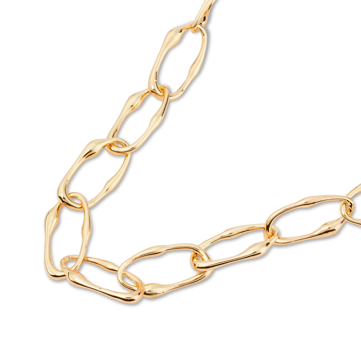 August Woods Gold Oval Chunky Necklace