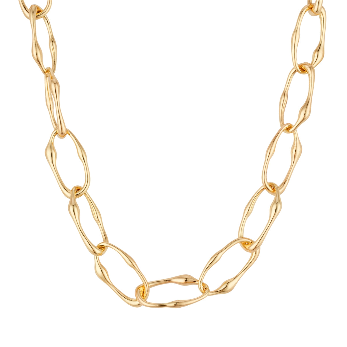 August Woods Gold Oval Chunky Necklace