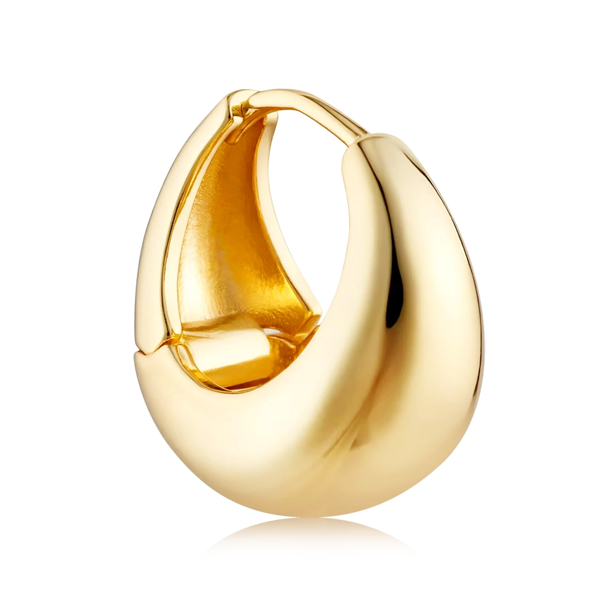 August Woods Gold Puffy Dome Hoop Earrings