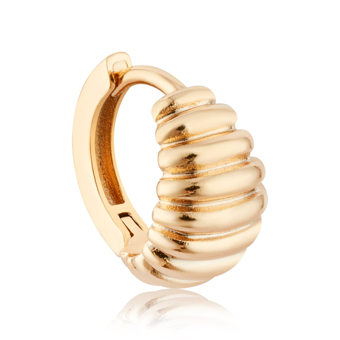 August Woods Gold Ridge Huggie Hoop Earrings