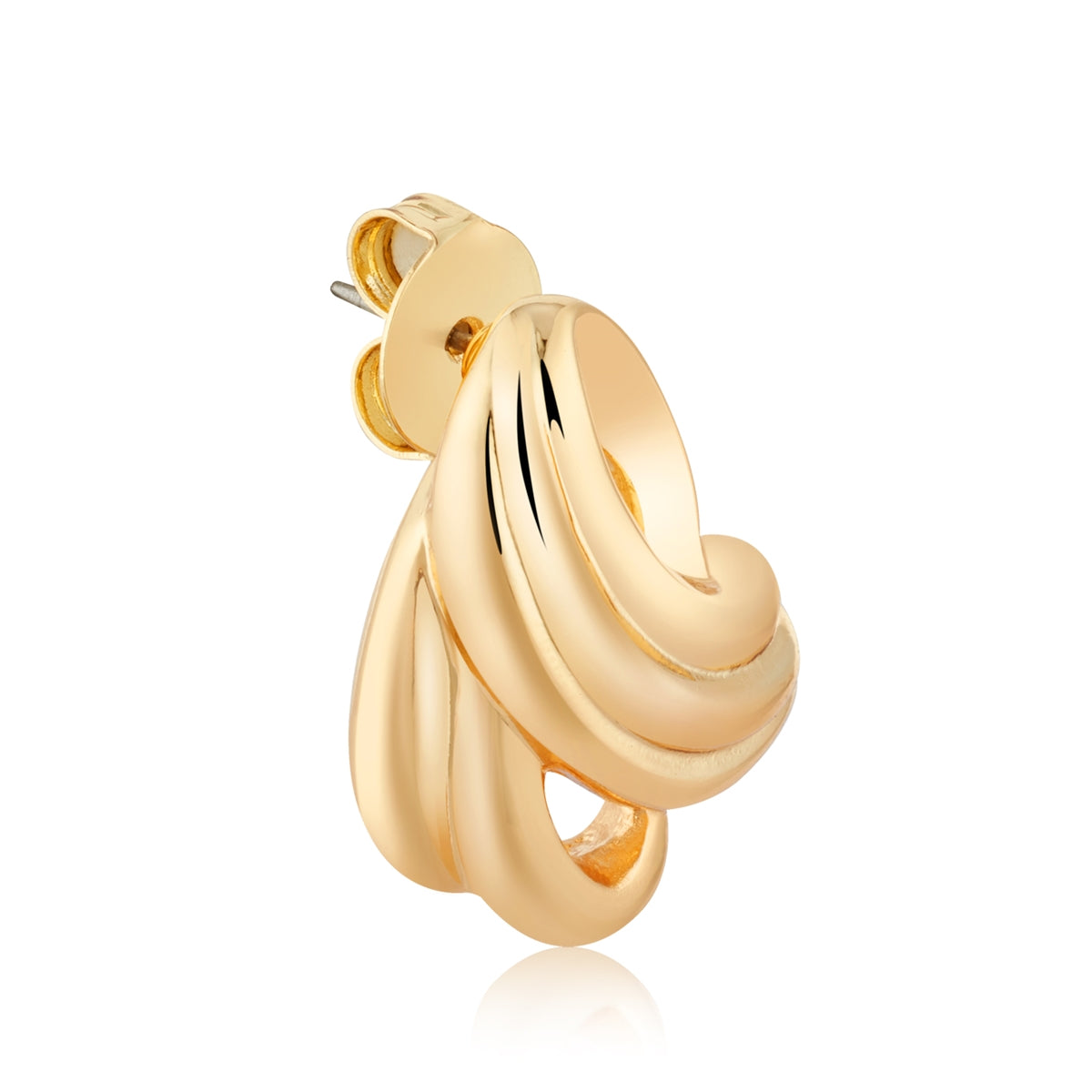 August Woods Gold Statement Vintage Earrings