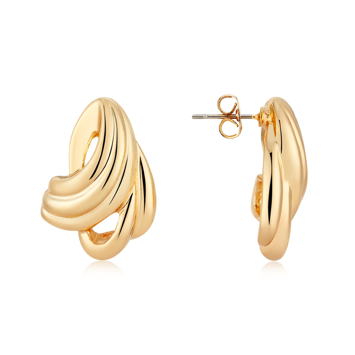 August Woods Gold Statement Vintage Earrings