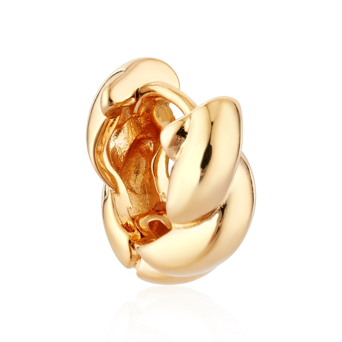 August Woods Gold Twist Hoop Earrings