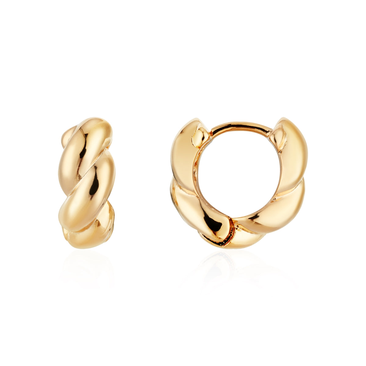 August Woods Gold Twist Hoop Earrings