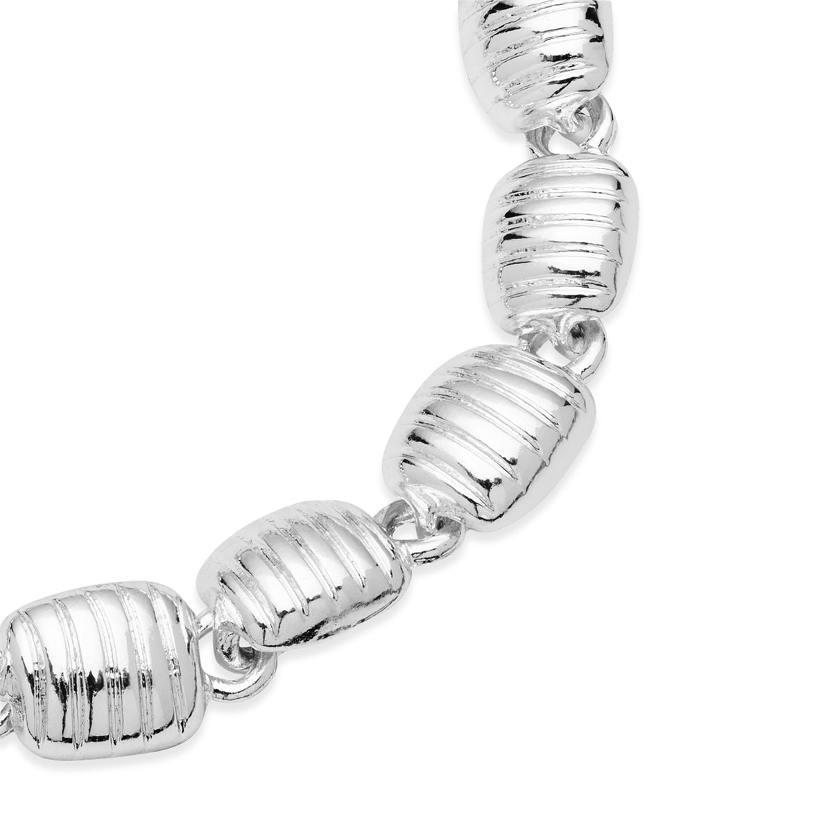 August Woods Silver Bubble Ridge Pull Bracelet