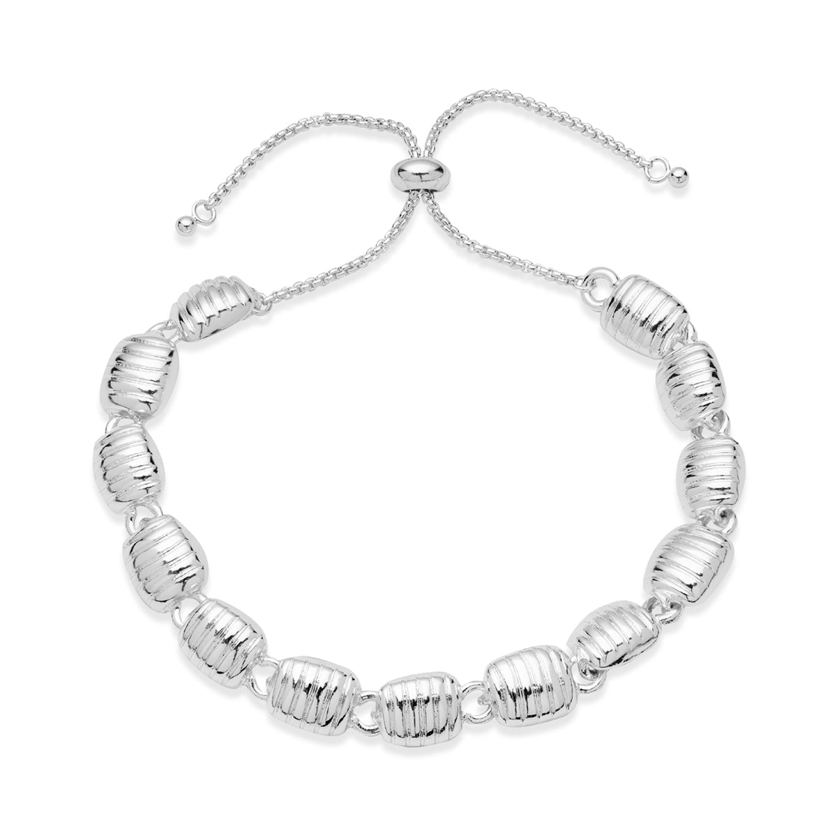 August Woods Silver Bubble Ridge Pull Bracelet