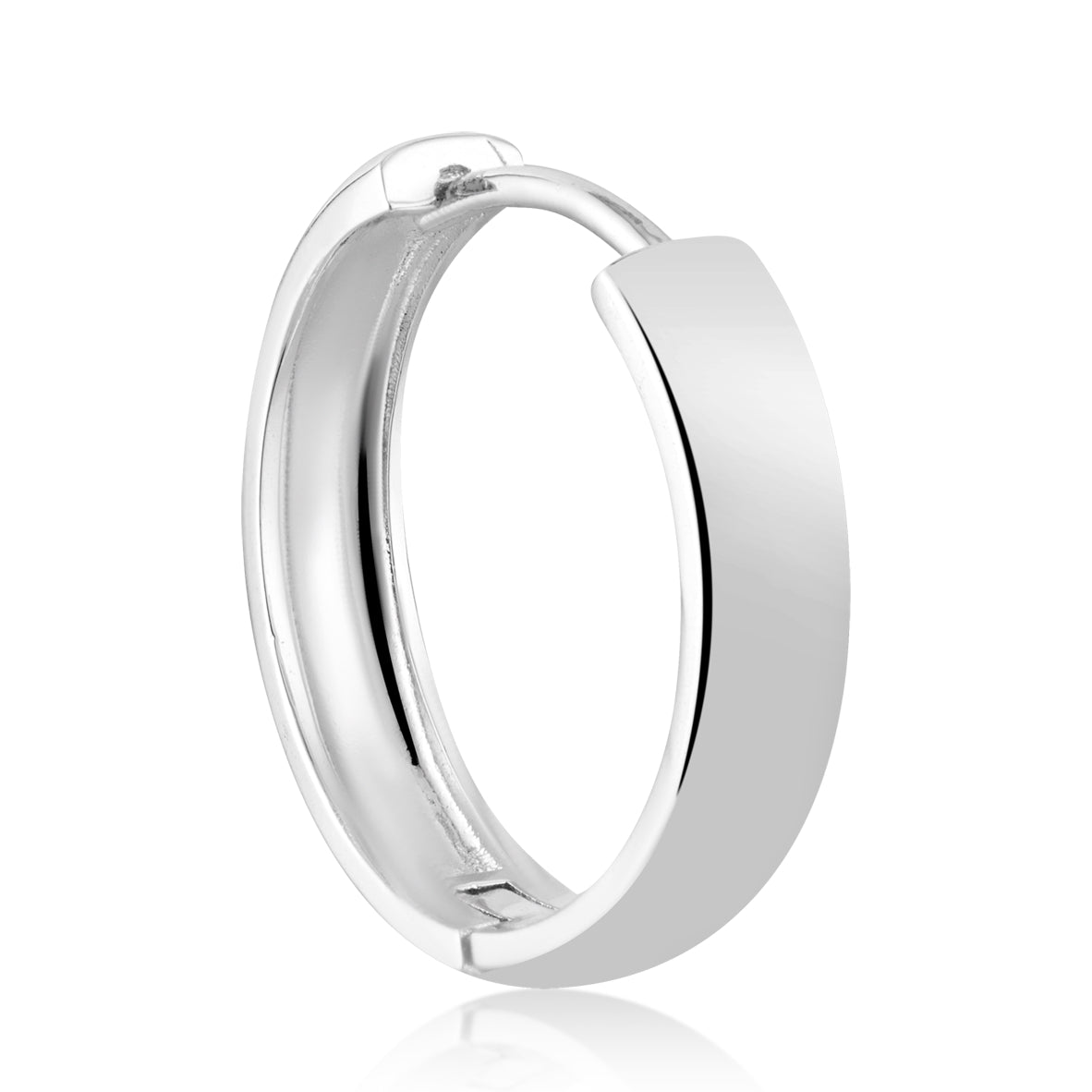 August Woods Silver Plain L Hoop Earrings