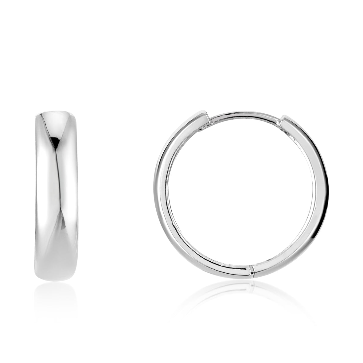 August Woods Silver Plain L Hoop Earrings