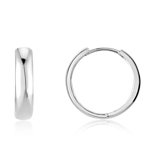 August Woods Silver Plain L Hoop Earrings