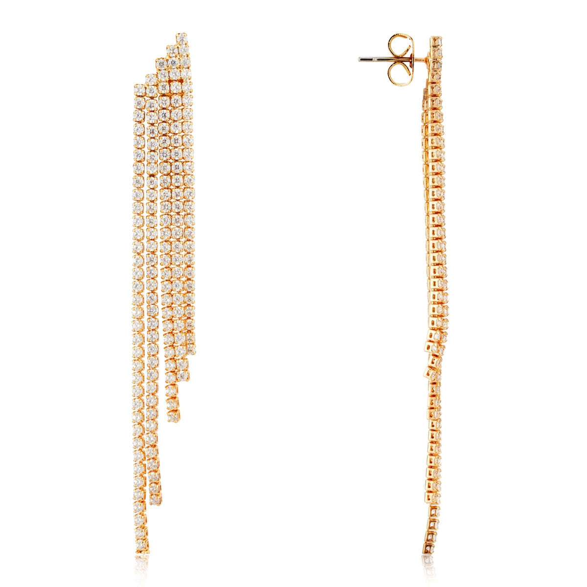 August Woods Gold Waterfall CZ Earrings