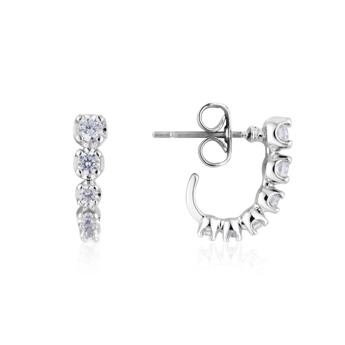 August Woods Silver Pavé 3 Earring Set
