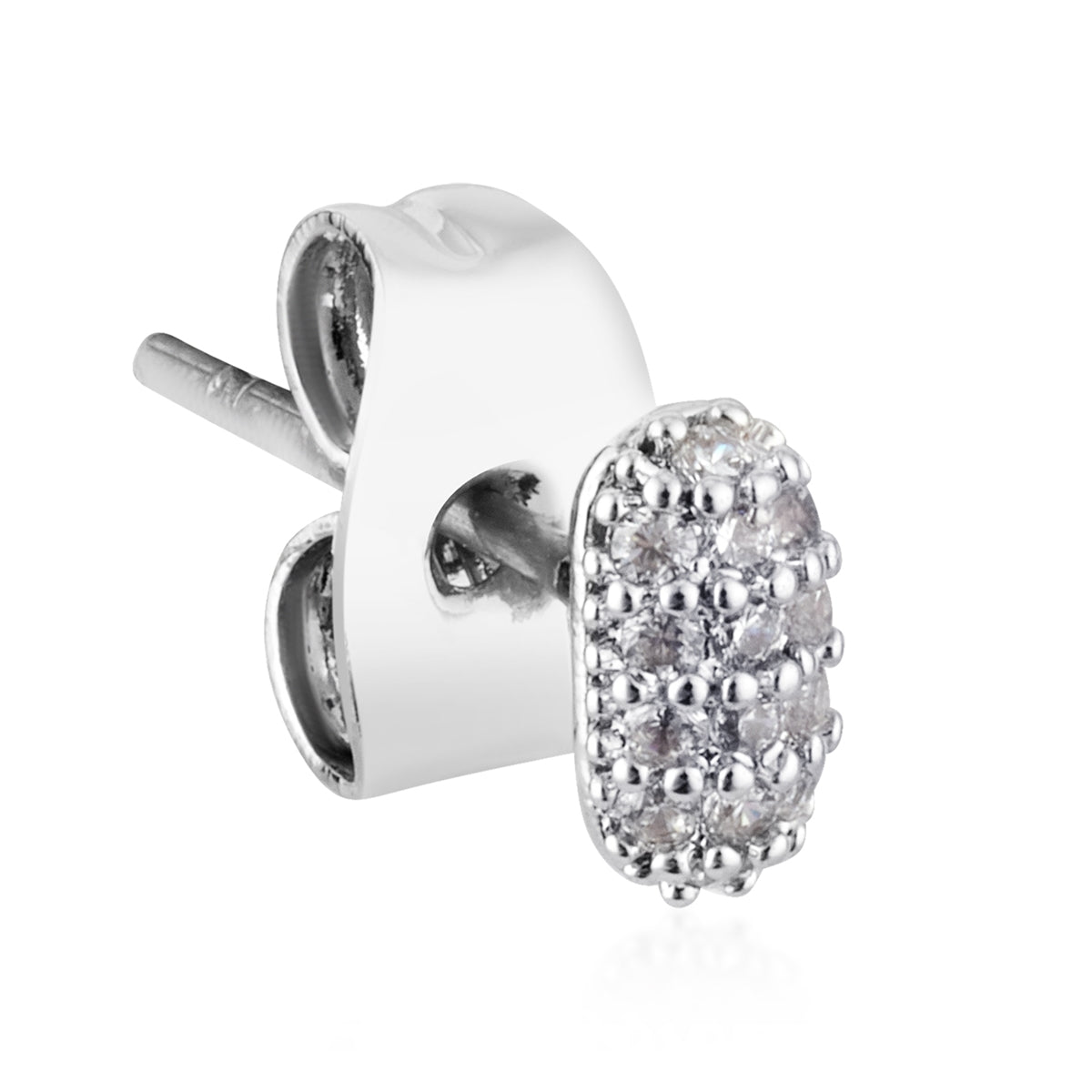 August Woods Silver Petite Pavé 3 Stud Earring Set