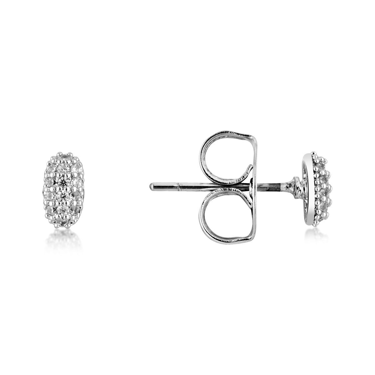 August Woods Silver Petite Pavé 3 Stud Earring Set