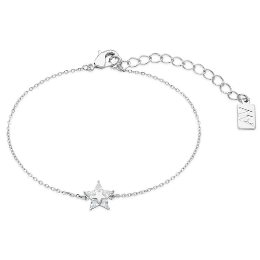 August Woods Silver Pavé Mirror Star Bracelet