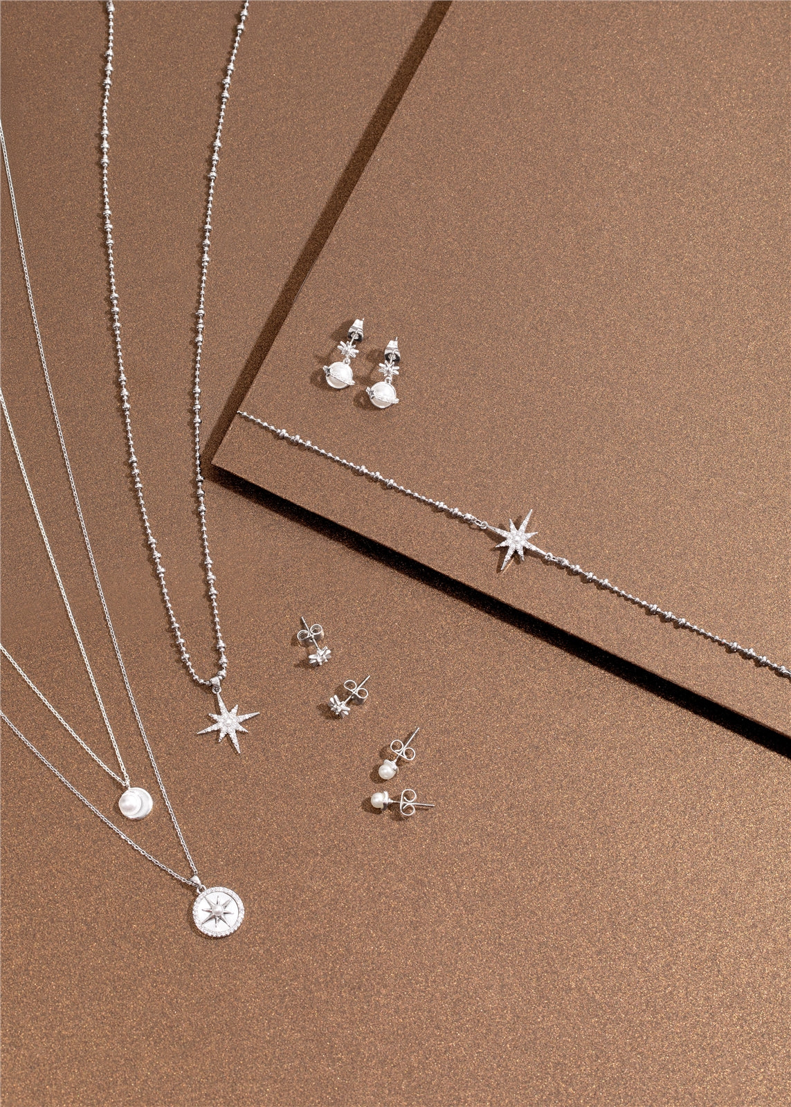 August Woods Silver Pearl 3 Stud Earring Pack
