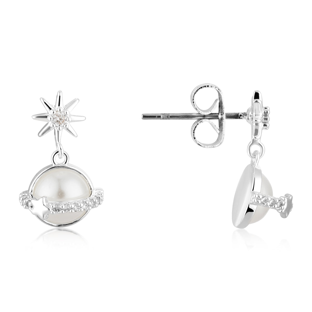 August Woods Silver Pearl 3 Stud Earring Pack