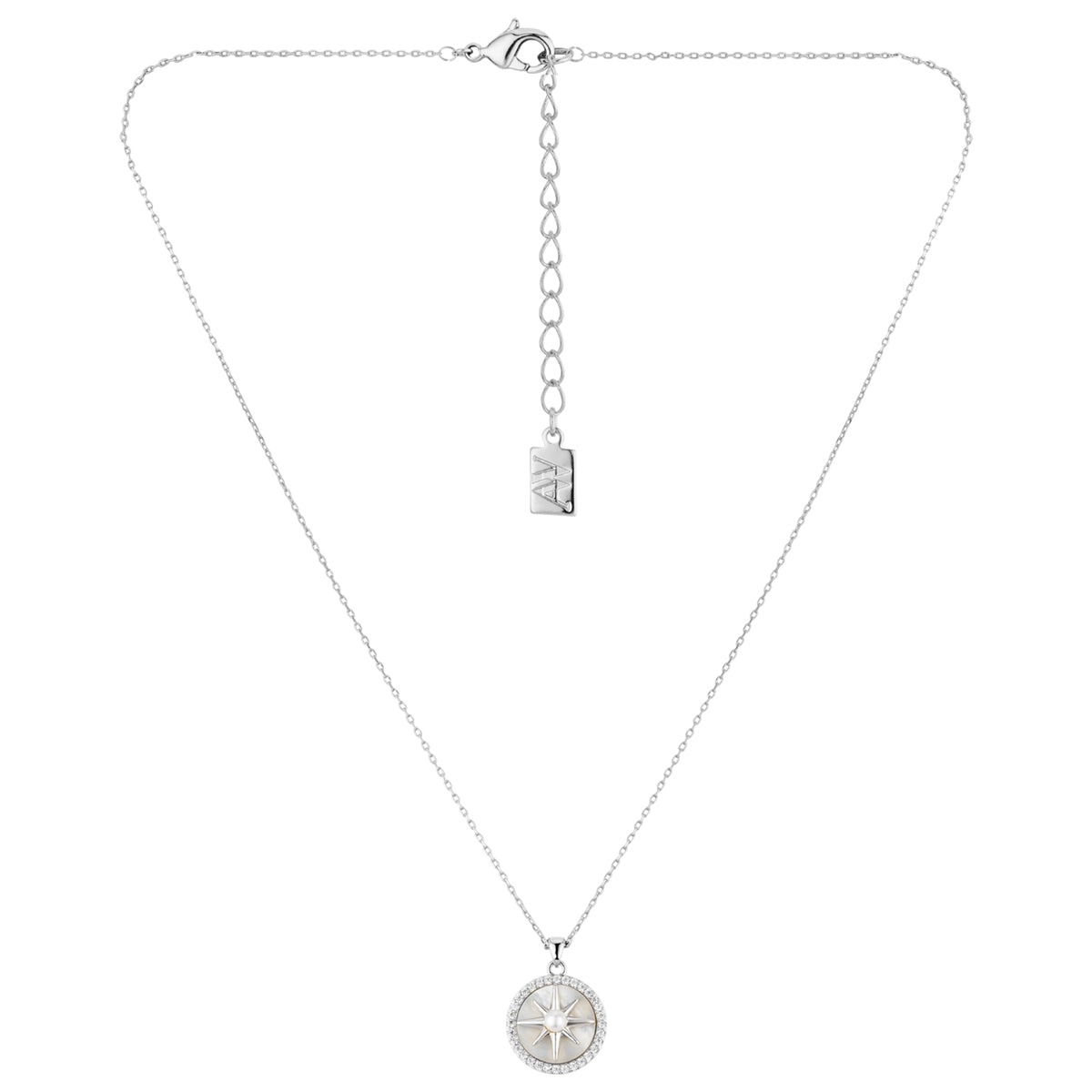 August Woods Silver Mother of Pearl Northern Star Necklace