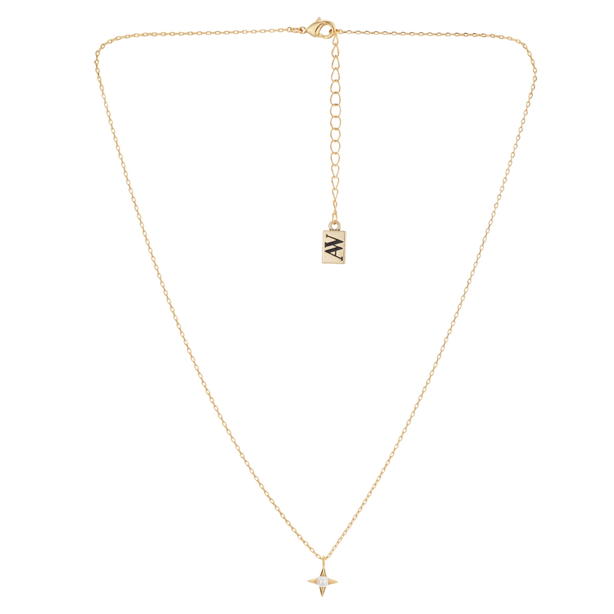 August Woods Gold Mini Pearl Star Necklace