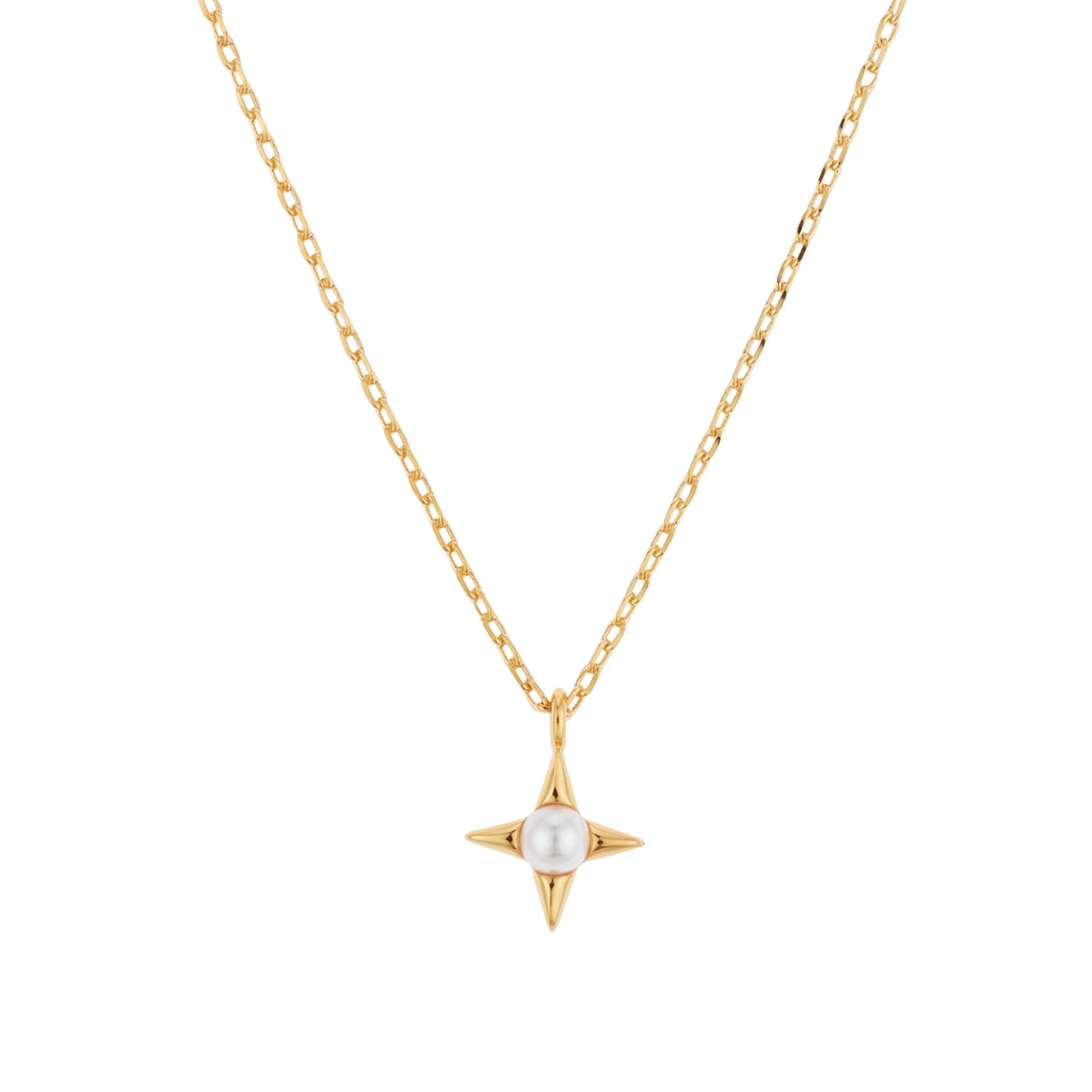 August Woods Gold Mini Pearl Star Necklace