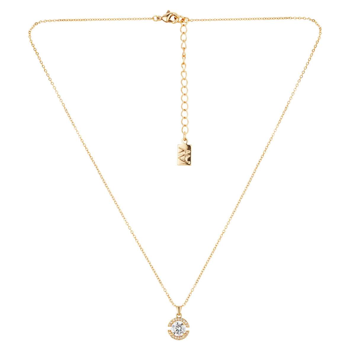 August Woods Gold Open Halo Necklace
