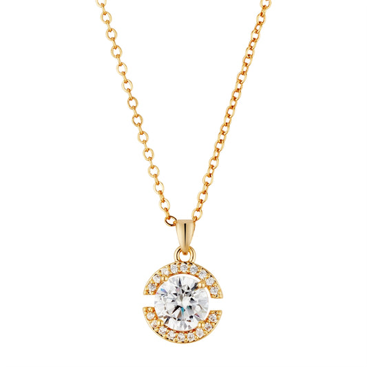 August Woods Gold Open Halo Necklace