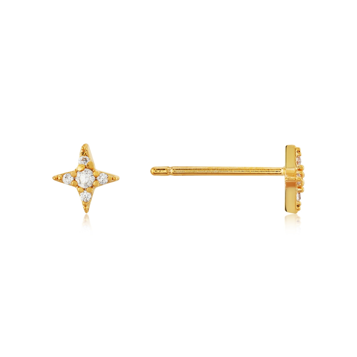 August Woods Gold Pearl Star Earrings 3 Pack Card
