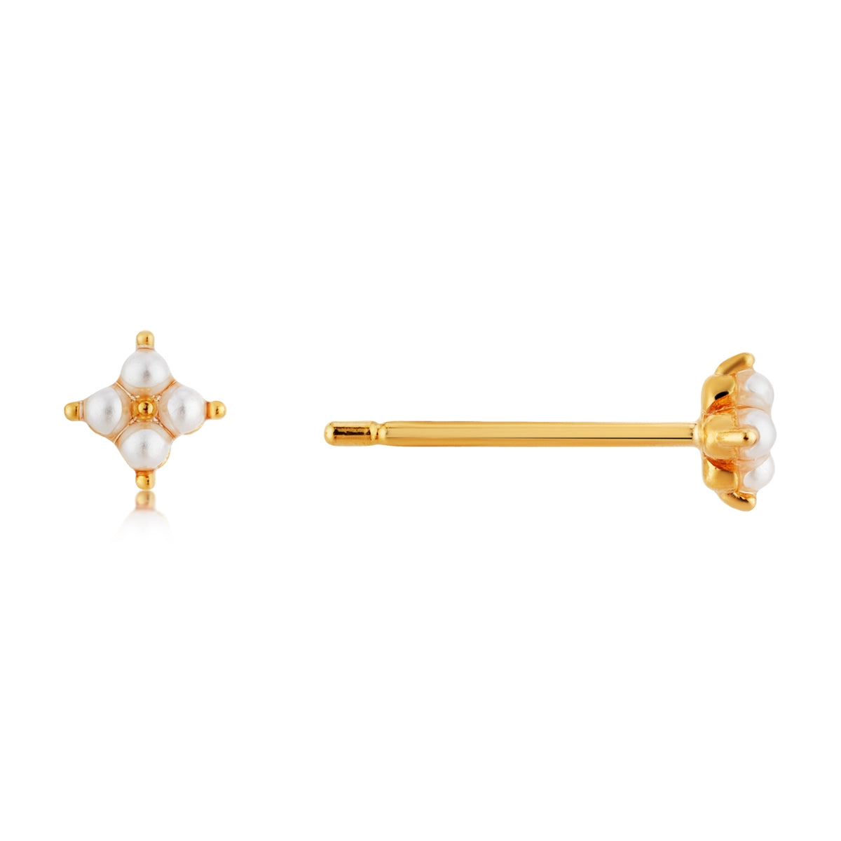 August Woods Gold Pearl Star Earrings 3 Pack Card