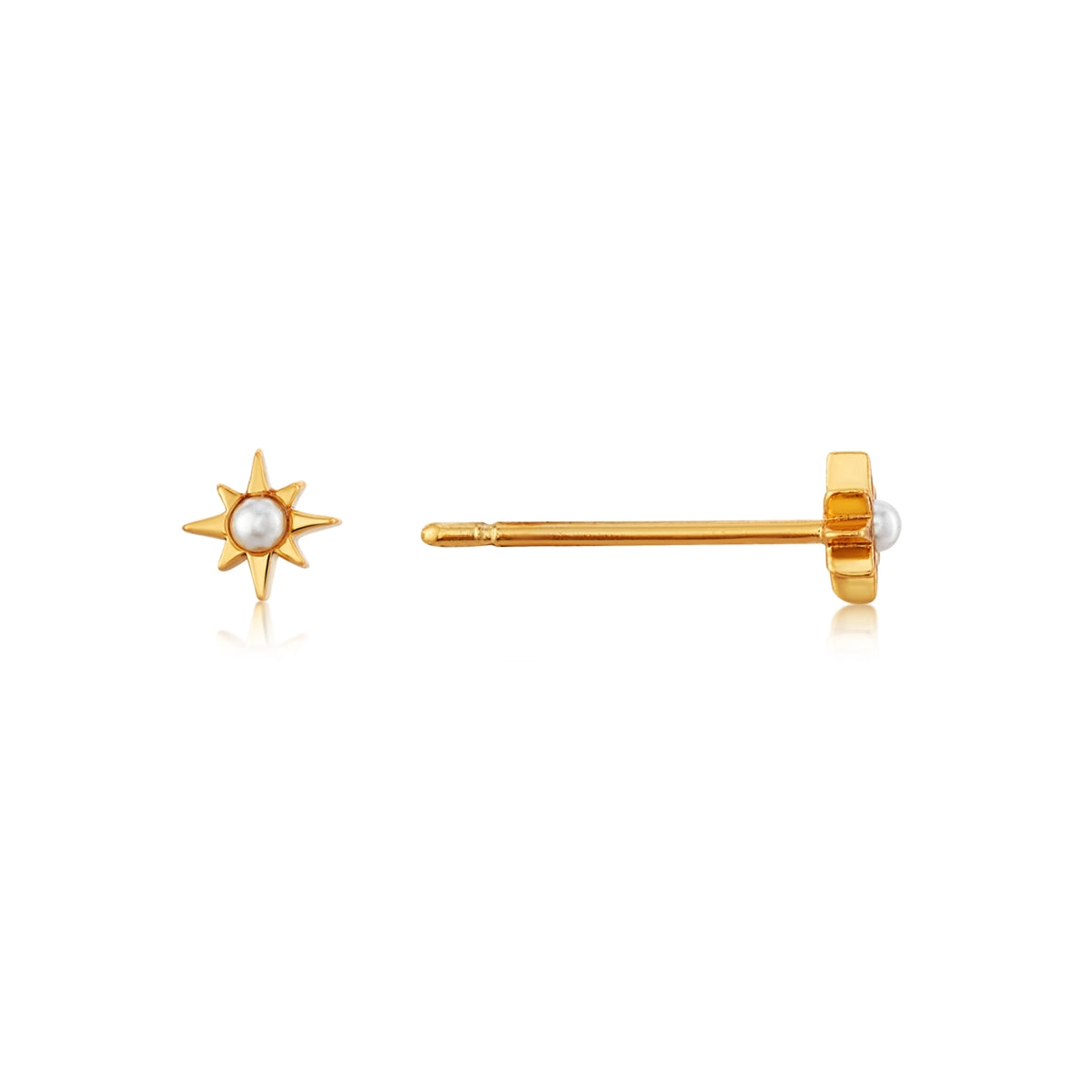 August Woods Gold Pearl Star Earrings 3 Pack Card