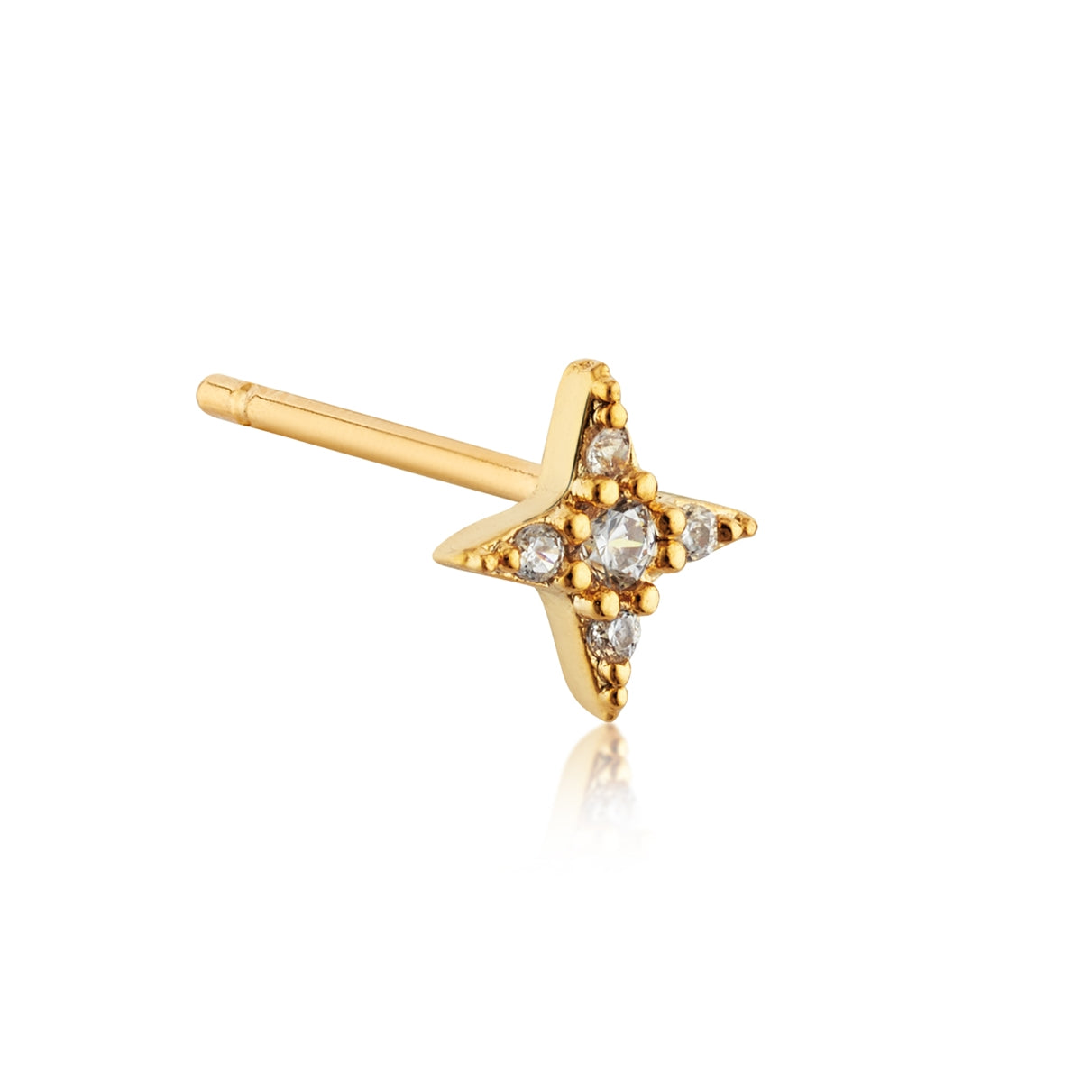 August Woods Gold Pearl Star Earrings 3 Pack Card