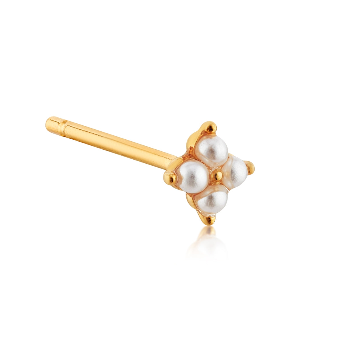 August Woods Gold Pearl Star Earrings 3 Pack Card