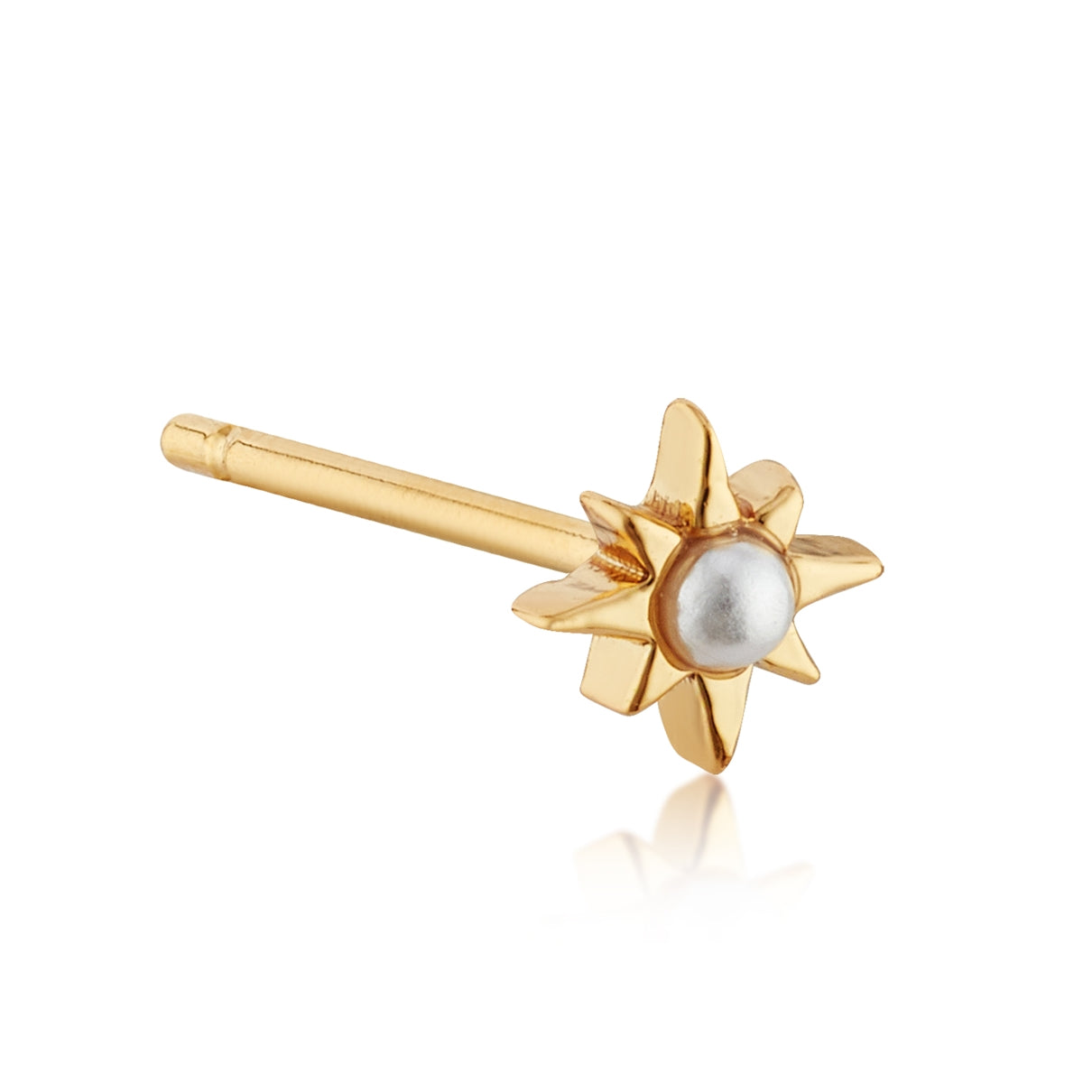 August Woods Gold Pearl Star Earrings 3 Pack Card